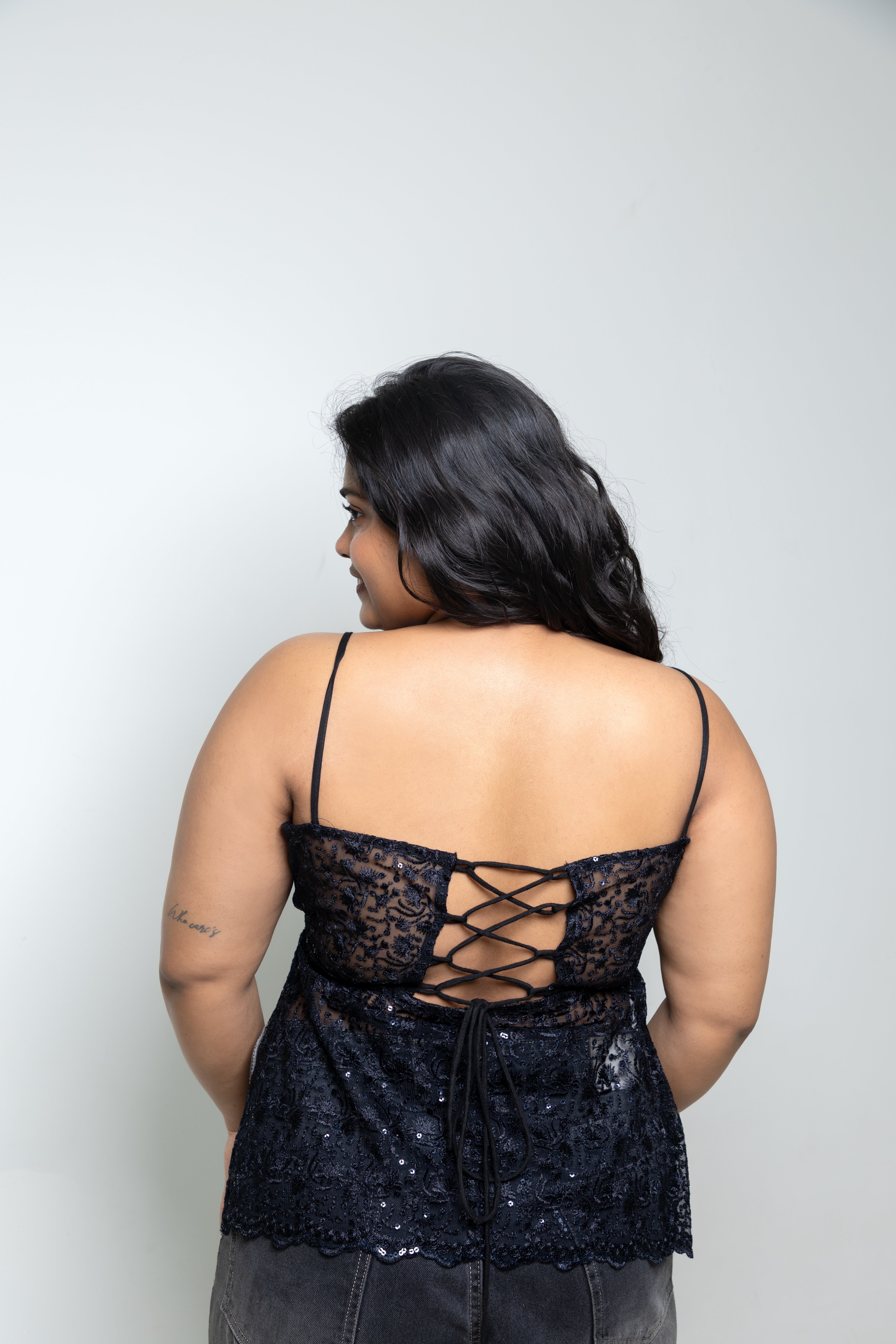 Midnight Lace Cami Top